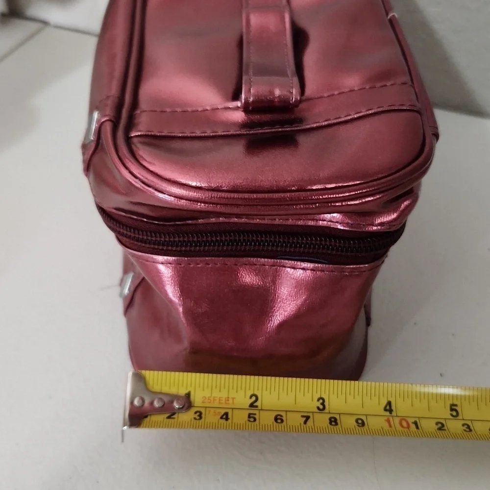 Avon Metallic redish pink makeup bag